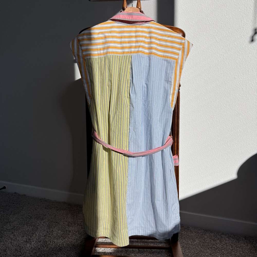 NWT Anthropologie Maeve Colorblock Stripe Shirt Dress Resort M Coastal Resort - Picture 6 of 10